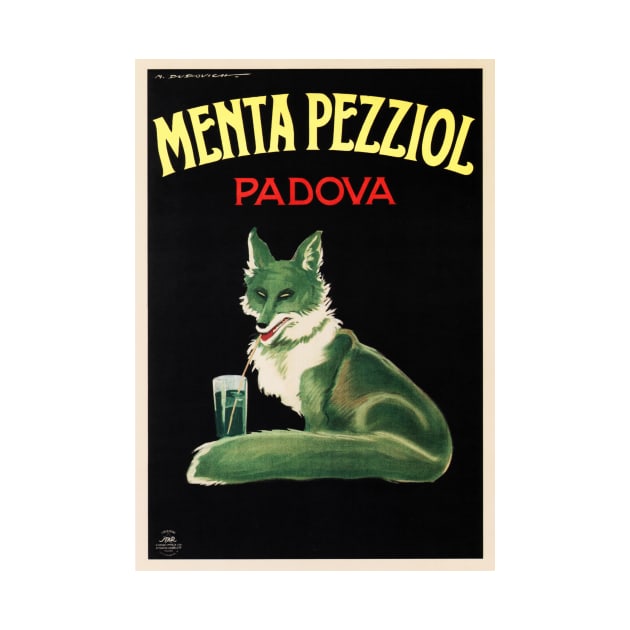 MENTA PEZZIOL Padova Vintage Italian Liqueur Art Deco Style 1922 by Marcelo Dudovich by vintageposters