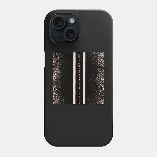 Black metallic stripe Phone Case by CreaKat