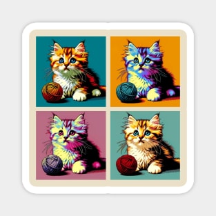 American Bobtail Pop Art - Cute Kitties Magnet