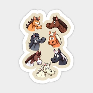 Cute Horse Heads Magnet