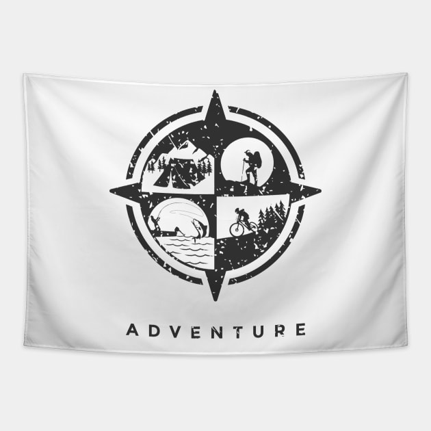 outdoor adventure Tapestry by Logisstudio