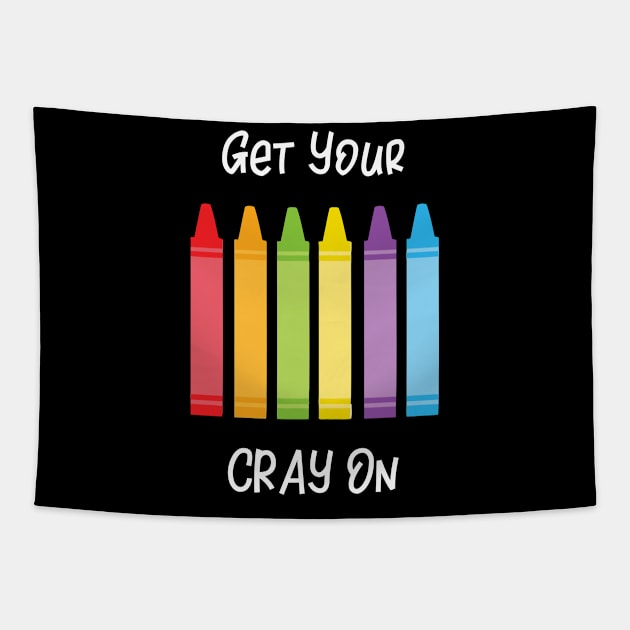 Get Your Cray On Tapestry by LucyMacDesigns