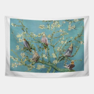 birbs blossom Tapestry