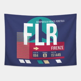 Florence, Italy (FLR) Airport Code Baggage Tag Tapestry