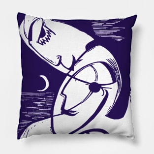 Romance On A Moonlit Beach Pillow