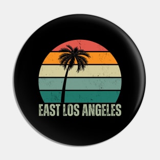 East Los Angeles CA Vintage 70s Retro Throwback Design Pin