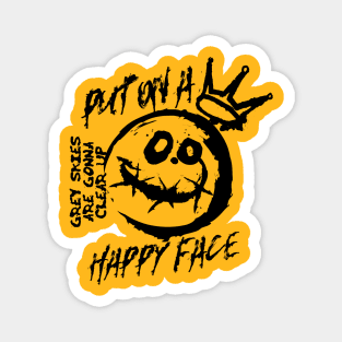 Urban Expressionist Smiley - Put On A Happy Face Magnet