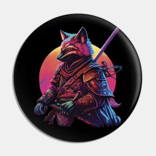 Samurai fox Pin