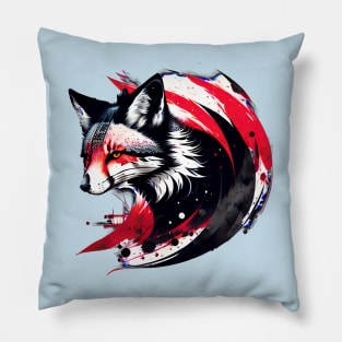 Grunge Fox Pillow