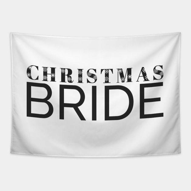 Simple Elegant Christmas Bride Wedding Typography Tapestry by Jasmine Anderson