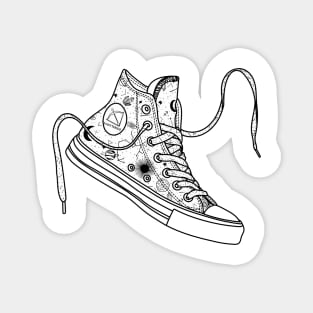 Sagittarius High tops - Black &amp; white Magnet