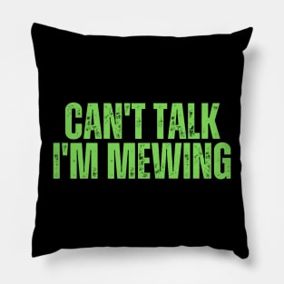 Can't Talk, I'm Mewing Pillow