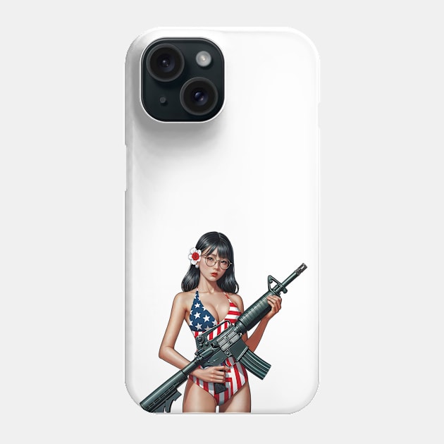 Pinup Girl Phone Case by Rawlifegraphic