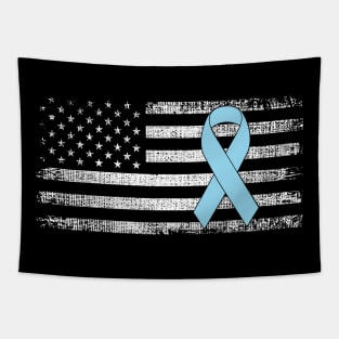 Prostate Cancer Awareness Classic American Flag Tapestry