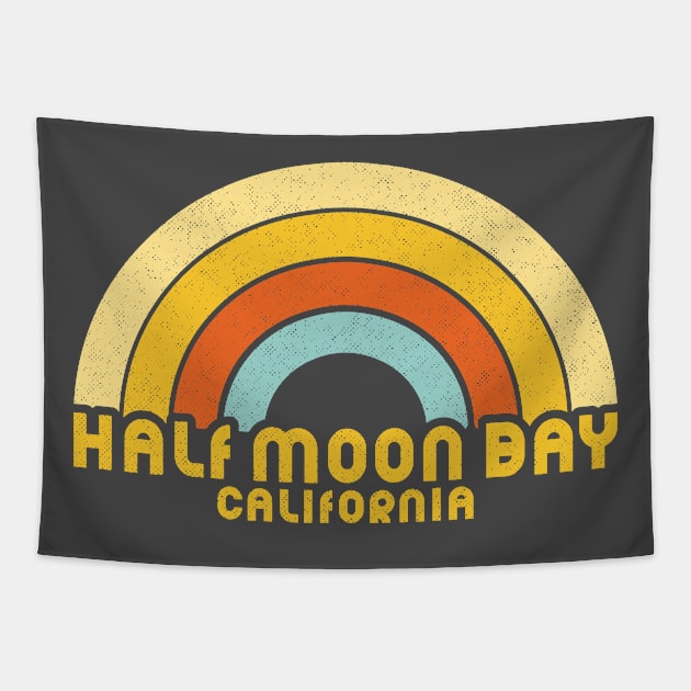 Retro Half Moon Bay California Tapestry by dk08