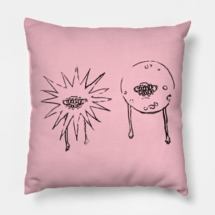 Creepy Sun and Moon Pillow