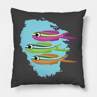 guppies lovers characters Pillow