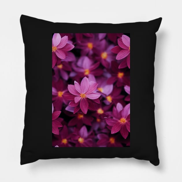 Beautiful Violet Red Burgundy Flowers, for all those who love nature #105 Pillow by Endless-Designs