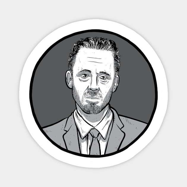 Jordan Peterson (Shades of Grey) Magnet by Baddest Shirt Co.