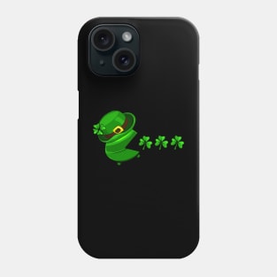 Funny Shamrock Eating Happy St Patrick's Day Men Women Kids Phone Case