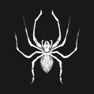 Grunge Spider Symbol White T-Shirt