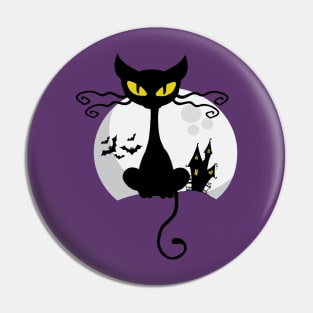 Black Cat Halloween edition Pin