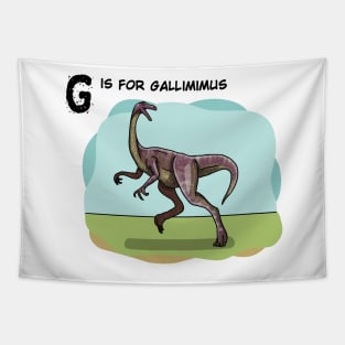 gallimimus dinosaur Tapestry