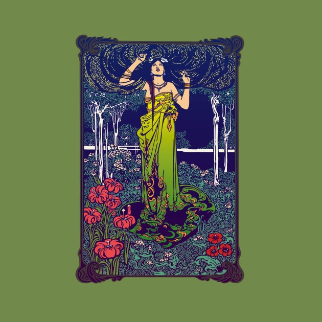 Art Nouveau Lady (green) by Soth Studio