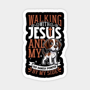 Jesus and dog - Old Danish Pointer Magnet