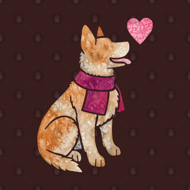 Australian Cattle Dog (red) by animalartbyjess