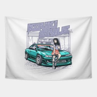 Nissan Silvia S14 Kouki Style, Japanese Race car, JDM Tee, sr20, Car Fan, Car Guy Gift Idea, Car Enthusiasts, Car Lover Poster, Gift For Mechanic Tapestry