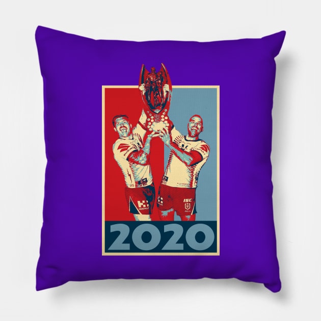 Retro Footy Moments - Melbourne Storm - PREMIERS 2020 Pillow by OG Ballers