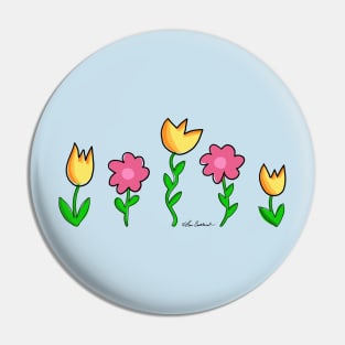 Floating Flowers Pin