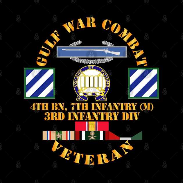 Gulf War Combat Infantry Vet w 4th Bn 7th Inf - 3rd ID SSI by twix123844