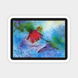 Hummingbird Batik Watercolor Magnet