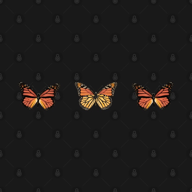 3 Monarch Butterflies by iconicole