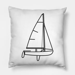 Flying Junior Dinghy Sailboat Pillow