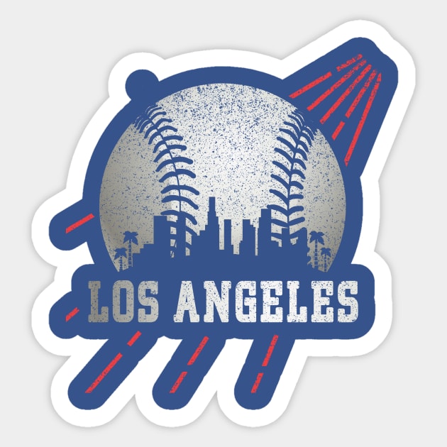 Los Angeles Dodgers Outline LA Logo Decal Stickers