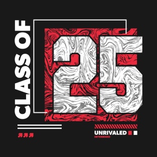 Class of 2025 Urban Streetwear // Graduation Class of '25 Red T-Shirt