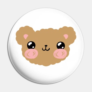 Happy Teddy Bear Pattern Pin