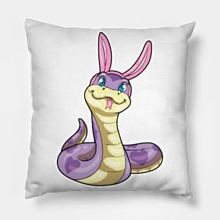 Purple Snake as Rabbit with Heart Pillow