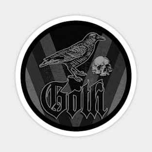 Black Goth Crow Magnet