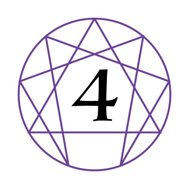 Enneagram Four - The Individualist (Number Only) by enneashop