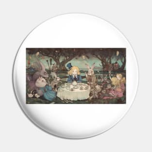 Alice in Wonderland. "Tea Party with the Mad Hatter and the Cheshire Cat" Pin