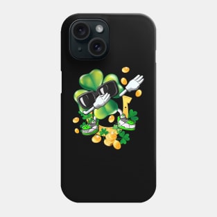 St Patricks Day Dabbing Shamrock Men Women Boy Girls Dance Phone Case