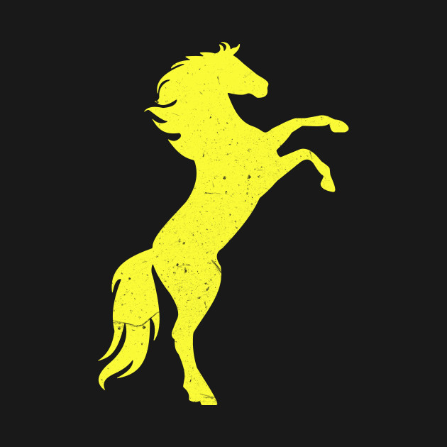 Horse on back legs - yellow - Horse - T-Shirt