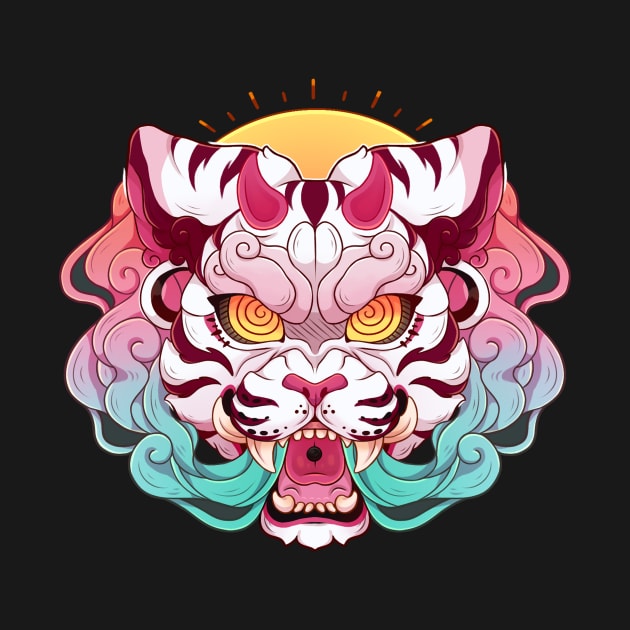 Kitsune Tiger Mask by ZAIABLOOM