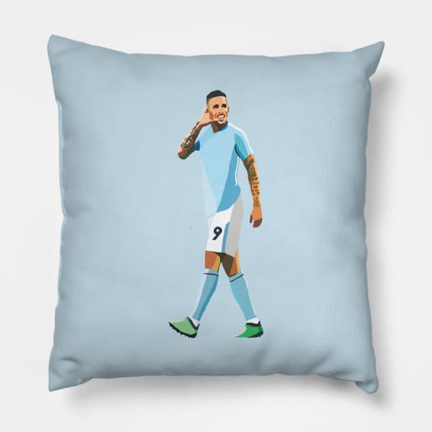 Gabriel Jesus Pillow by Webbed Toe Design's