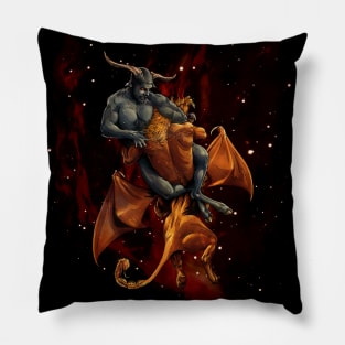 Satyr vs Manticore Pillow