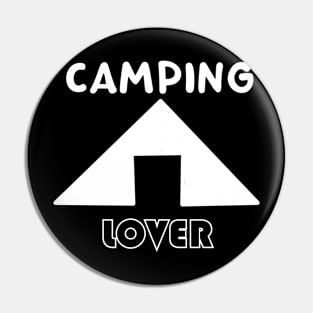 Typography Camping Pin